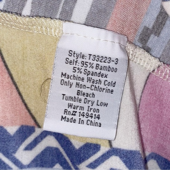 Johnny Was Rachel May Easy Fit Tank Dress XL Mixed Print Patchwork Midi Length - Picture 13 of 16